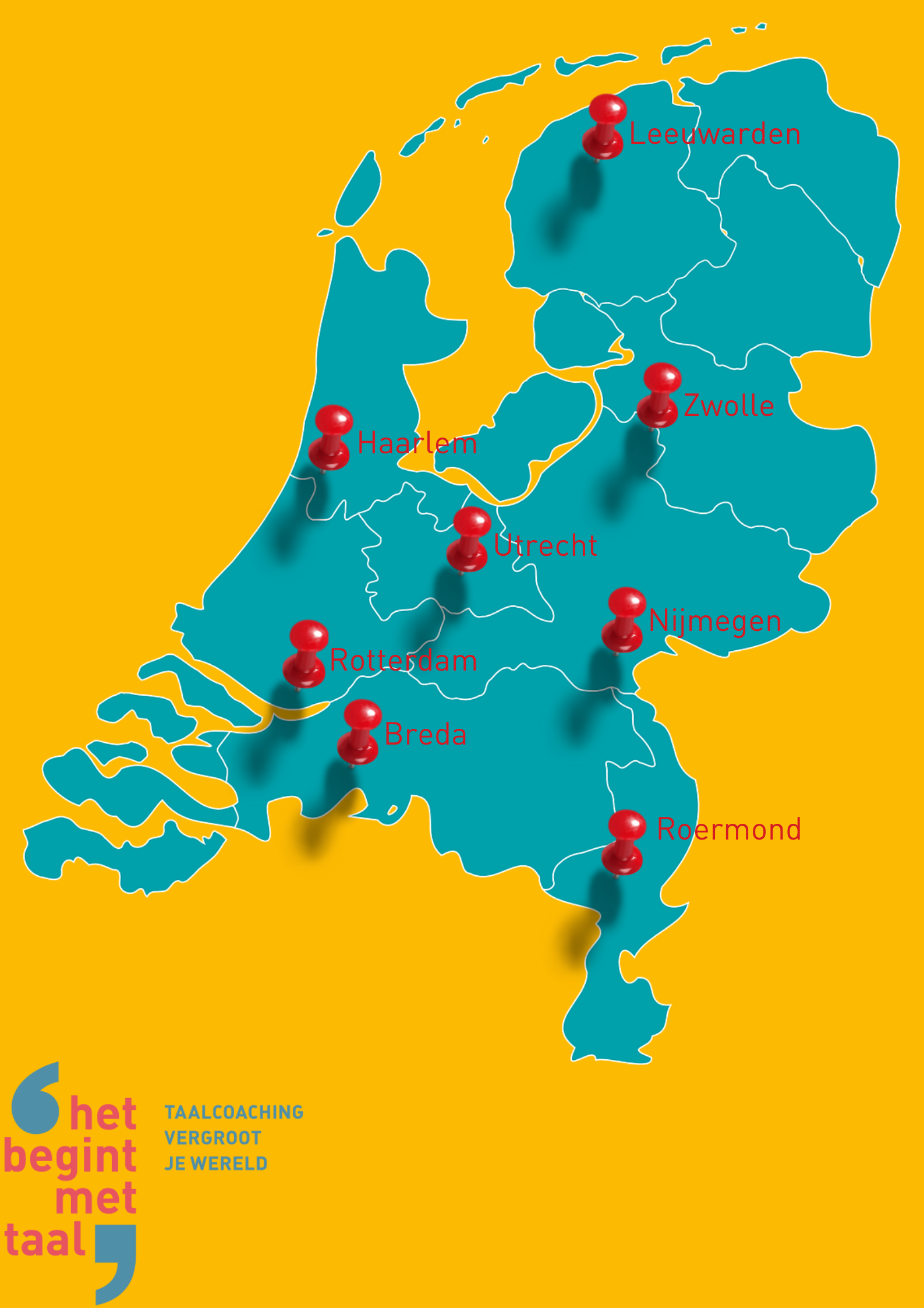 Kaart nederland - regiobijeenkomsten